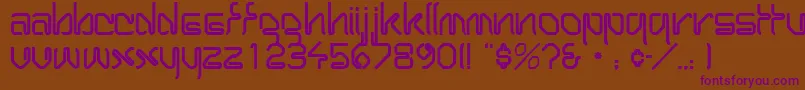 WirocapssskRegular Font – Purple Fonts on Brown Background