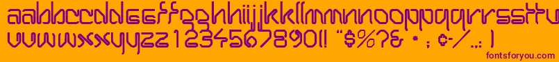 WirocapssskRegular Font – Purple Fonts on Orange Background