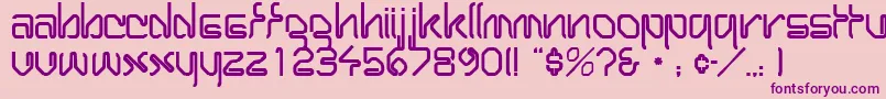 WirocapssskRegular Font – Purple Fonts on Pink Background