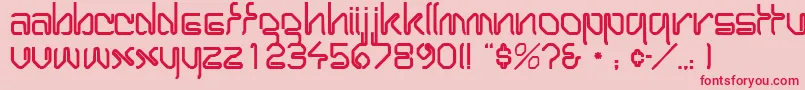 WirocapssskRegular Font – Red Fonts on Pink Background
