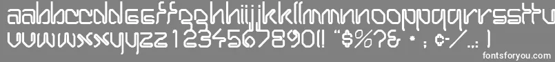 フォントWirocapssskRegular – 灰色の背景に白い文字