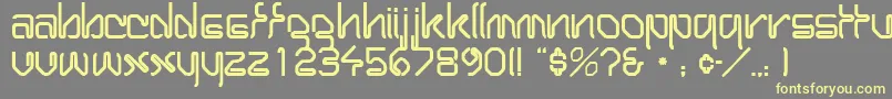 WirocapssskRegular Font – Yellow Fonts on Gray Background