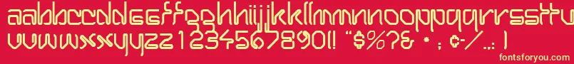 WirocapssskRegular Font – Yellow Fonts on Red Background
