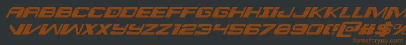 Interdictionital-fontti – ruskeat fontit mustalla taustalla