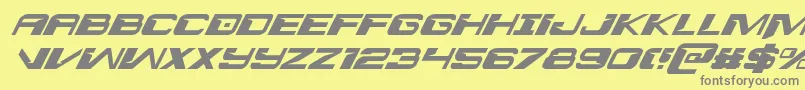 Interdictionital Font – Gray Fonts on Yellow Background