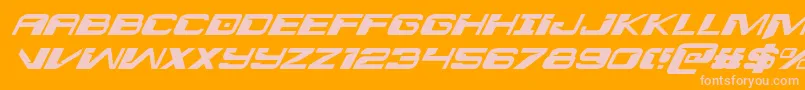 Interdictionital Font – Pink Fonts on Orange Background