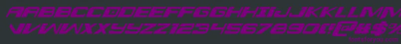 Interdictionital Font – Purple Fonts on Black Background