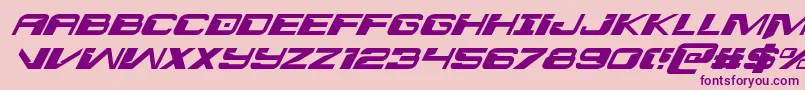 Interdictionital Font – Purple Fonts on Pink Background