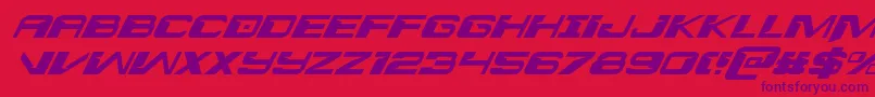 Interdictionital Font – Purple Fonts on Red Background