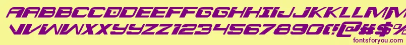 Interdictionital Font – Purple Fonts on Yellow Background