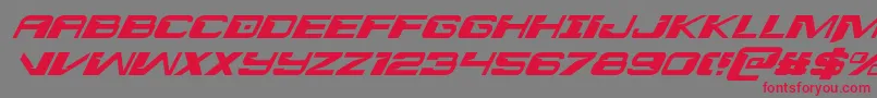 Interdictionital Font – Red Fonts on Gray Background