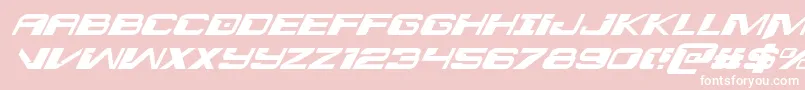 Interdictionital-Schriftart – Weiße Schriften auf rosa Hintergrund