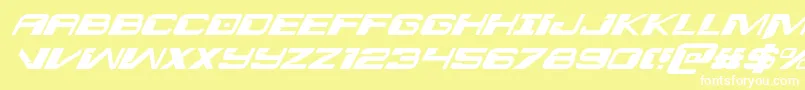 Interdictionital Font – White Fonts on Yellow Background