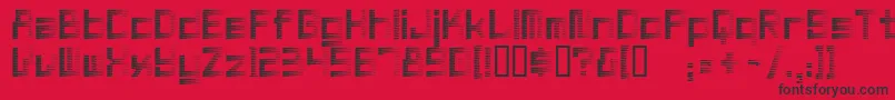 Zoom Font – Black Fonts on Red Background