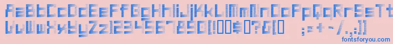 Zoom Font – Blue Fonts on Pink Background