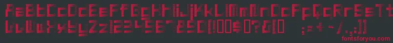 Zoom Font – Red Fonts on Black Background