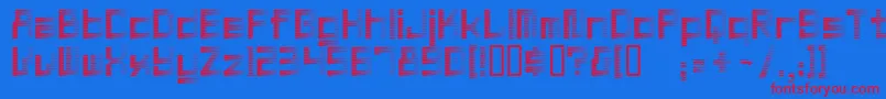 Zoom Font – Red Fonts on Blue Background