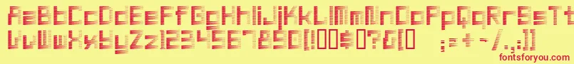 Zoom Font – Red Fonts on Yellow Background