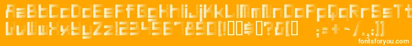 Zoom-Schriftart – Weiße Schriften auf orangefarbenem Hintergrund