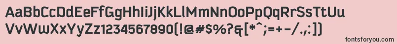 Czcionka KautivaprocBold – czarne czcionki na różowym tle