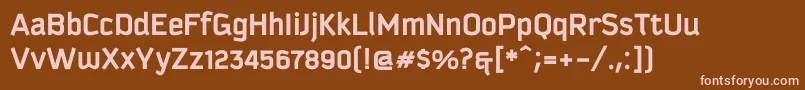 Fonte KautivaprocBold – fontes rosa em um fundo marrom