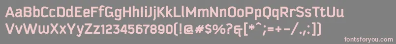 フォントKautivaprocBold – 灰色の背景にピンクのフォント