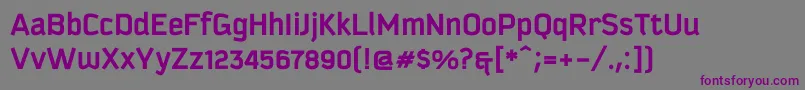 フォントKautivaprocBold – 紫色のフォント、灰色の背景