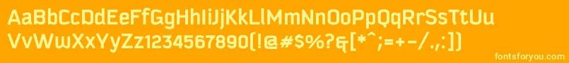 KautivaprocBold-Schriftart – Gelbe Schriften auf orangefarbenem Hintergrund