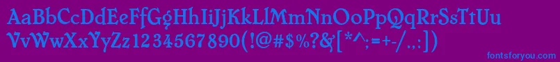 ChatelaineRegular Font – Blue Fonts on Purple Background