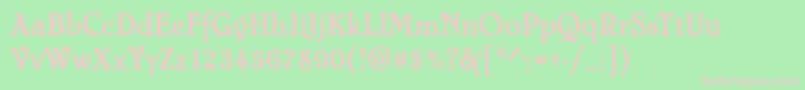 ChatelaineRegular Font – Pink Fonts on Green Background