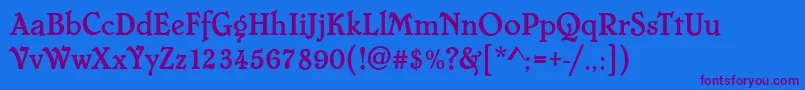 ChatelaineRegular-Schriftart – Violette Schriften auf blauem Hintergrund
