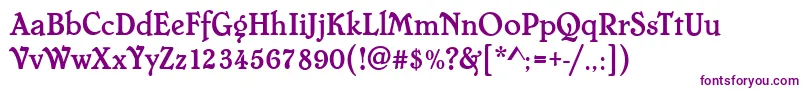 ChatelaineRegular Font – Purple Fonts on White Background