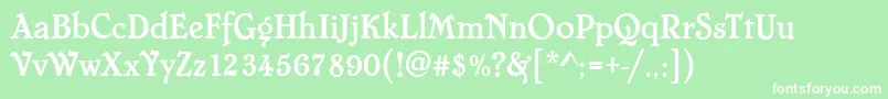ChatelaineRegular Font – White Fonts on Green Background