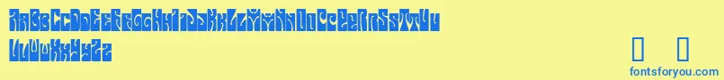 ButterfieldDemo Font – Blue Fonts on Yellow Background