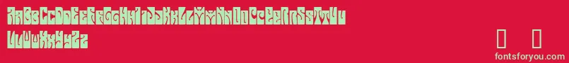 ButterfieldDemo Font – Green Fonts on Red Background