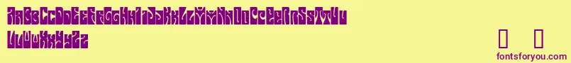 ButterfieldDemo Font – Purple Fonts on Yellow Background