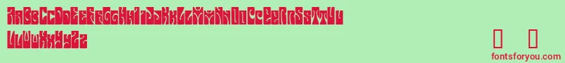 ButterfieldDemo Font – Red Fonts on Green Background