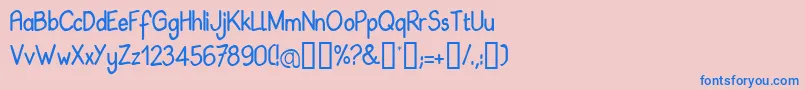 Babil Font – Blue Fonts on Pink Background