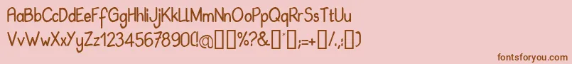 Babil Font – Brown Fonts on Pink Background