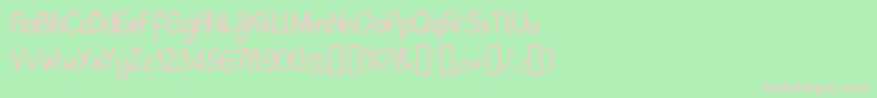 Babil Font – Pink Fonts on Green Background