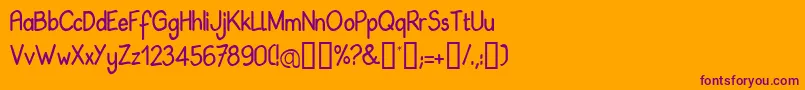 More about Babil Font Babil Font – Purple Fonts on Orange Background
