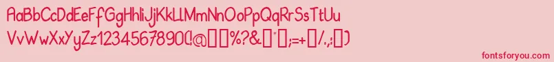 Babil Font – Red Fonts on Pink Background