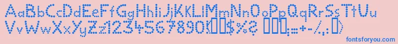 Ball ffy Font – Blue Fonts on Pink Background