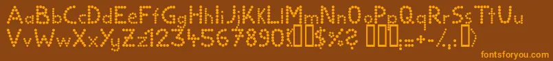 Ball ffy Font – Orange Fonts on Brown Background