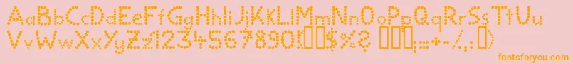 Ball ffy Font – Orange Fonts on Pink Background