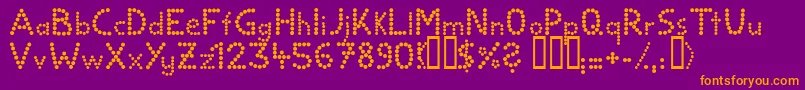 Ball ffy Font – Orange Fonts on Purple Background