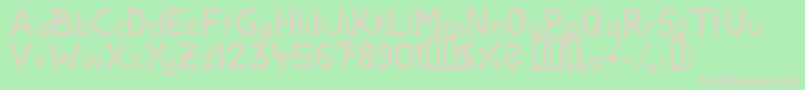 Ball ffy Font – Pink Fonts on Green Background