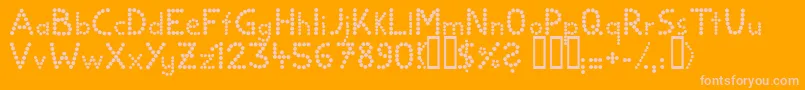 Czcionka Ball ffy – różowe czcionki na pomarańczowym tle