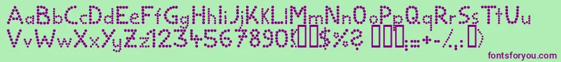 Ball ffy Font – Purple Fonts on Green Background