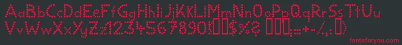 Ball ffy Font – Red Fonts on Black Background